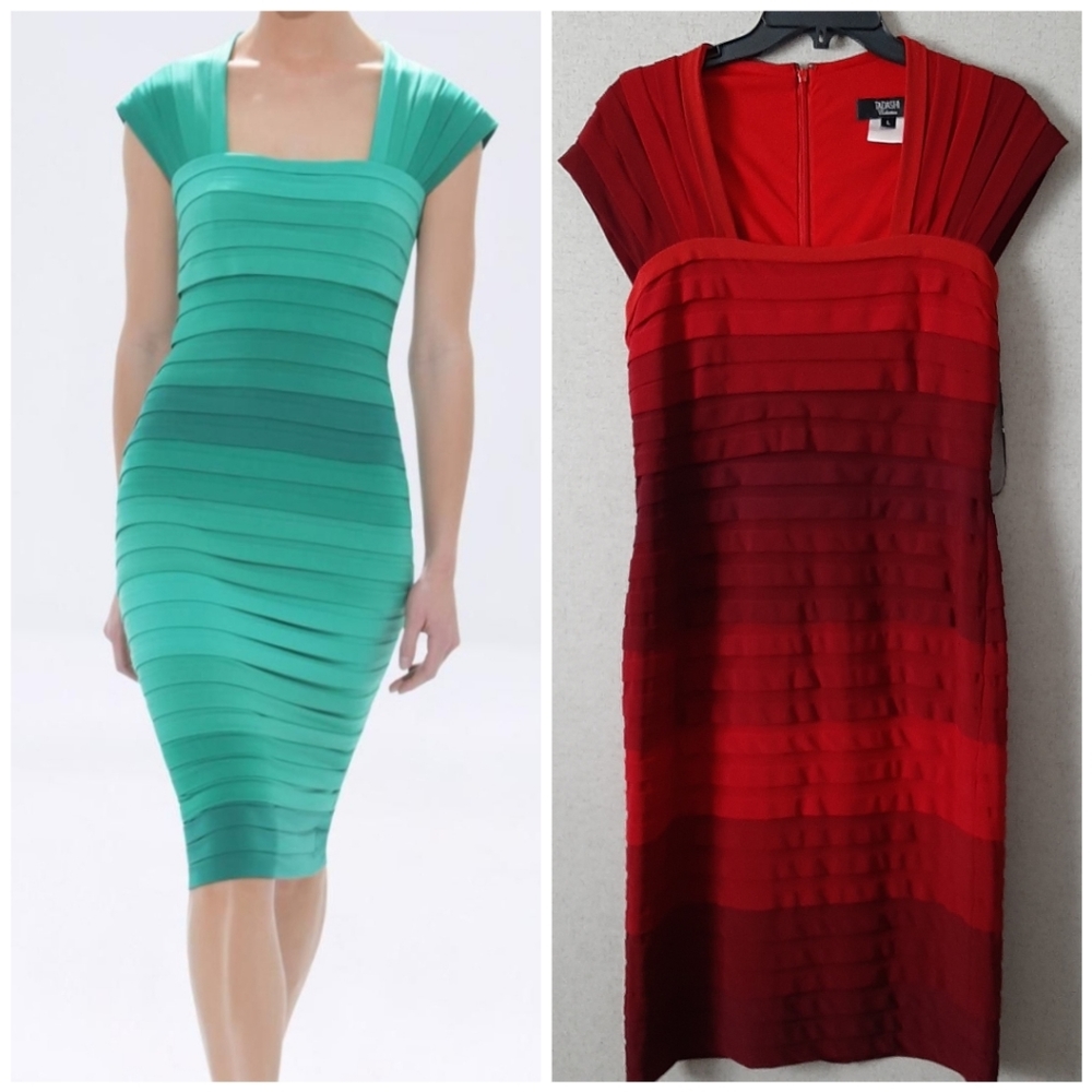 Tadashi Collection Shutter Pleat Dress